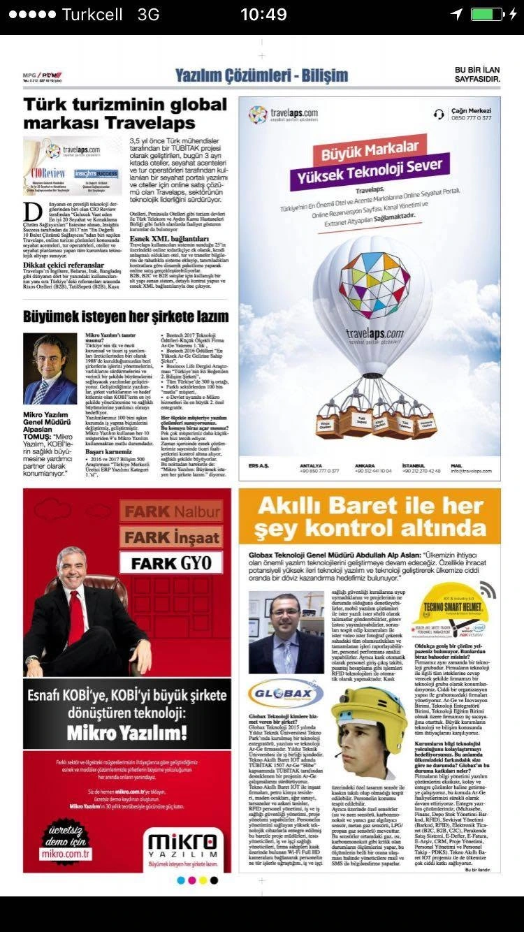 Akıllı Baret ile her şey kontrol altında · Tam sayfa